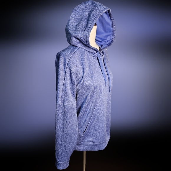Kids Girls Womans Adidas Blue Purple Performance Hoodie Large Size 16 18 Hooded - Picture 2 of 9